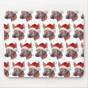Tapis De Souris Étoiles de Noël de la race de chien nu mexicain
