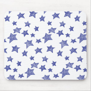 Tapis De Souris étoiles de Noël dessinées à la main
