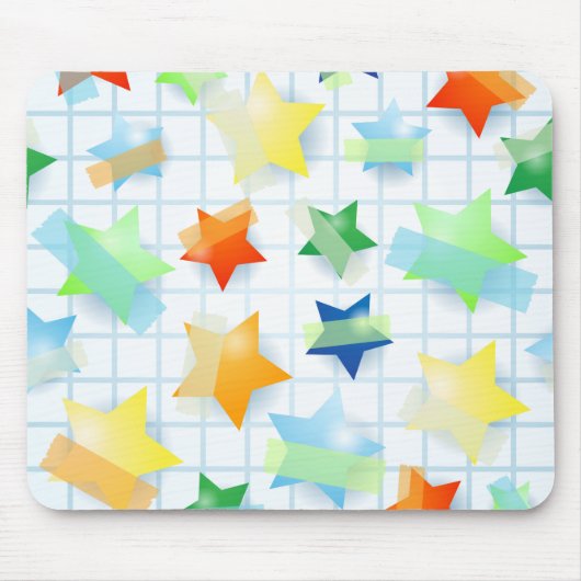 Tapis De Souris Étoiles en papier, mousepac (Devant)