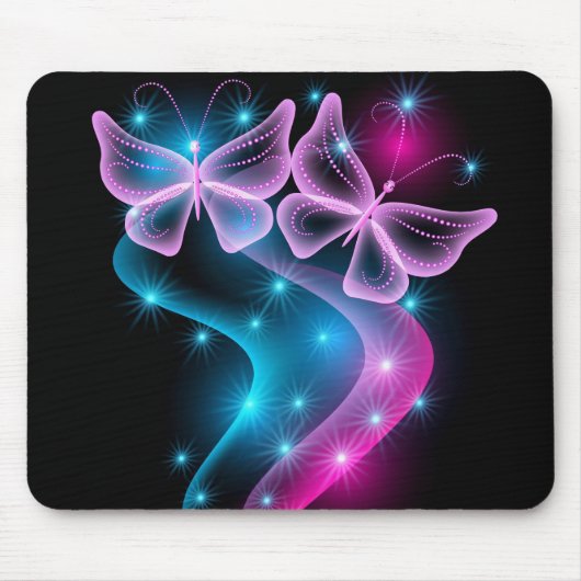 Tapis De Souris Étoiles et papillons (Devant)