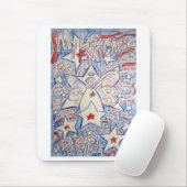 Tapis De Souris Étoiles et rayures Mousepad (Avec souris)