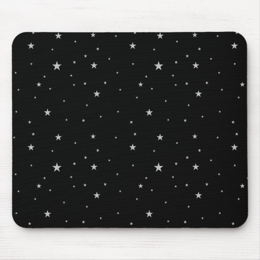 Tapis De Souris Étoiles Motif sur noir (Devant)