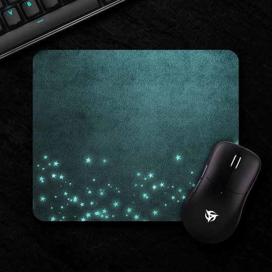 Tapis De Souris Étoiles Mystic Twilight | Luminosité de néon vert