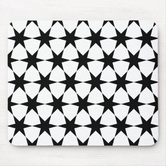 TAPIS DE SOURIS ÉTOILES NOIRES (Devant)