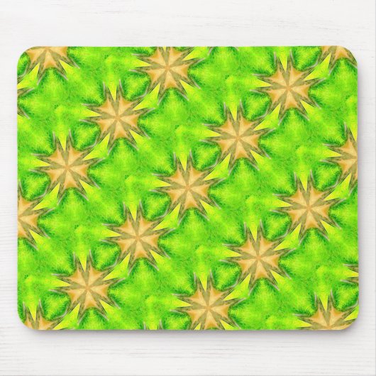Tapis De Souris étoiles or sur mousepac vert (Devant)