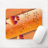 Tapis de souris Étoiles Orange (Avec souris)