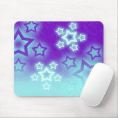 Tapis De Souris Étoiles violettes d'hiver (Avec souris)