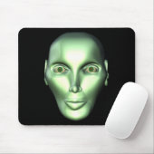 Tapis De Souris être 3D extraterrestre principal étranger Mousepad (Avec souris)