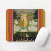 Tapis De Souris Étreinte de Radha et de Krishna dans un landscap (Avec souris)