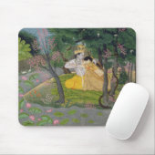 Tapis De Souris Étreinte de Radha et de Krishna dans un verger de (Avec souris)