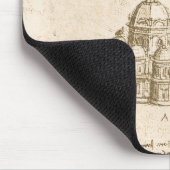 Tapis De Souris Étude de cathédrale architecturale de Léonard de V (Coin)