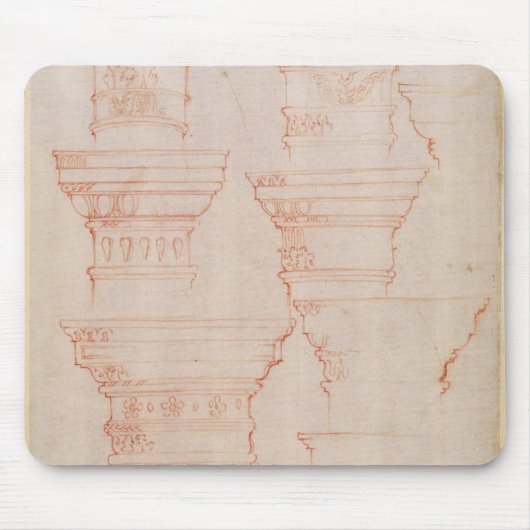 Tapis De Souris Étude de W.18v des capitaux de colonne (Devant)