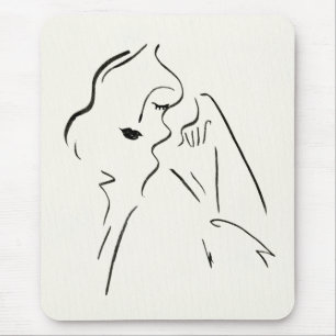 Tapis De Souris Étude simple - Croquis d'une dame