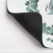 Tapis De Souris Eucalyptus Greenery Personalized Monogram Mouse Pa (Coin)