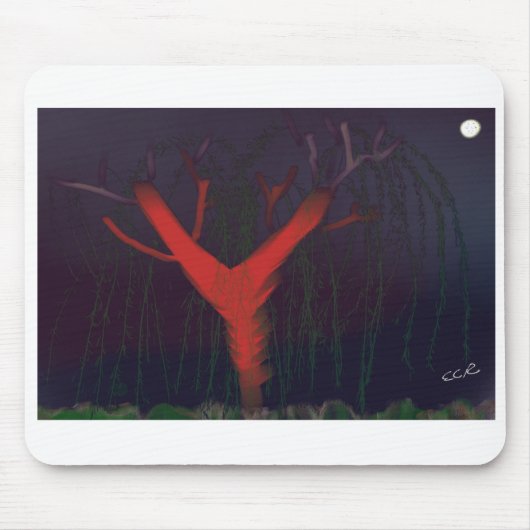 Tapis de souris Eucalyptus Minuit. Art impressionn (Devant)
