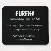 Tapis De Souris Eureka Définition Archimède Principale Science (Devant)