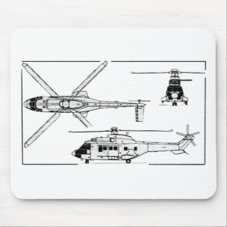 Tapis De Souris Eurocopter-Super-Puma-SA-33