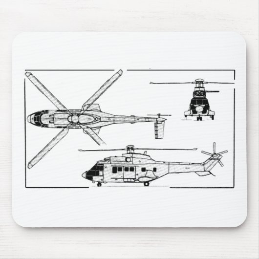 Tapis De Souris Eurocopter-Super-Puma-SA-33 (Devant)
