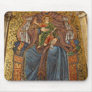 Tapis De Souris Europe, Italie, Sicile, Taormine. Madone et enfant