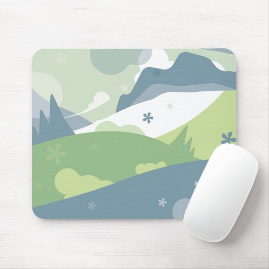 Tapis De Souris Everlast - Retro Mod Paysage Mousepad (Avec souris)