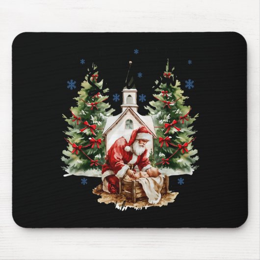 Tapis De Souris Every Knee Shall Bow Religious Christian Santa Chr (Devant)
