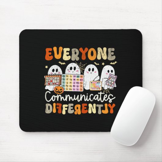 Tapis De Souris Everyone Communicates Differently Halloween Slp Sp (Avec souris)