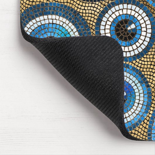 Tapis De Souris Evil Eye Mosaic Tile Pattern (Coin)