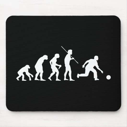Tapis De Souris Évolution de bowling de l'homme au lanceur (Devant)