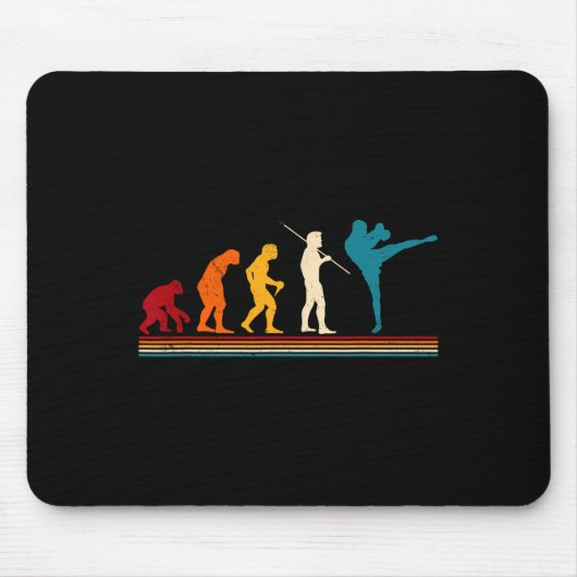 Tapis De Souris Évolution de kickboxing Kickboxer Karaté Boxe Mma (Devant)