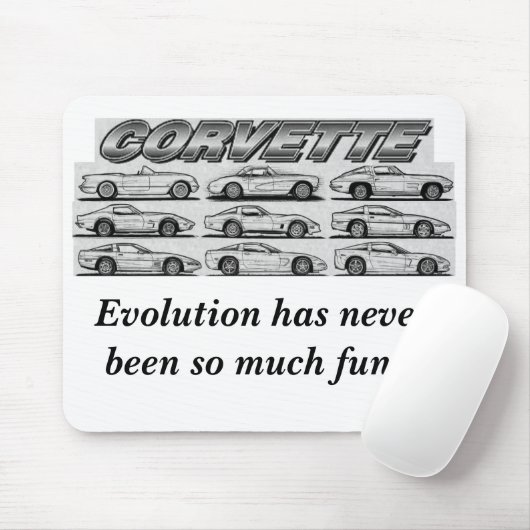 Tapis De Souris Évolution de la Corvette (Avec souris)