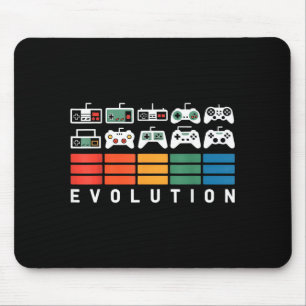 Tapis De Souris Évolution de la manette de jeu vidéo 80s 90s Retro