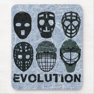 Tapis De Souris Évolution de masque de gardien de but d'hockey