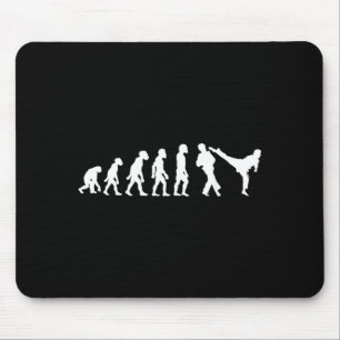 Tapis De Souris Évolution drôle de combattant de taekwondo humain
