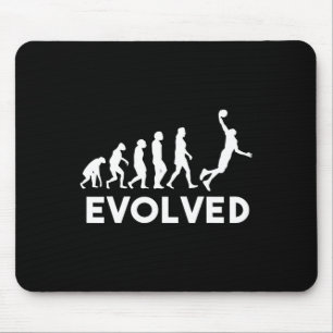 Tapis De Souris Évolution du basket-ball Hommes Femmes Garçons Fil