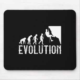 Tapis De Souris Évolution d'un grimpeur vintage - mur de roche drô