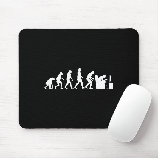 Tapis De Souris Evolution Funny Retro Jeu Vidéo Joueur Nerd Cadeau (Avec souris)