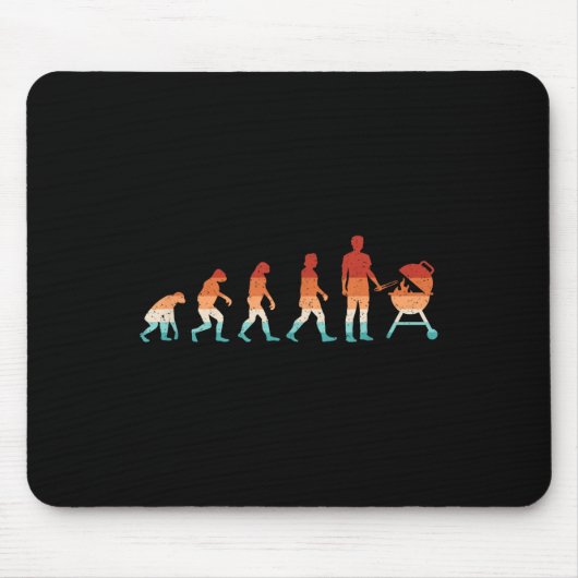 Tapis De Souris Evolution Grilling Funny Barbecue Retro Grill (Devant)