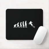 Tapis De Souris Evolution humaine Ski Snowboard (Avec souris)