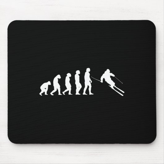 Tapis De Souris Evolution humaine Ski Snowboard (Devant)