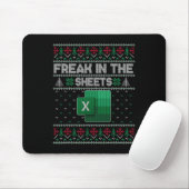 Tapis De Souris Excel Freak In The Sheets Spreadsheet Ugly Sweater (Avec souris)
