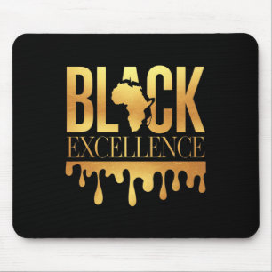 Tapis De Souris Excellence Noire Mois de l'Histoire des Noirs Moti