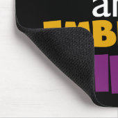 Tapis De Souris Exécuter Embrasser la vie violet jaune (Coin)