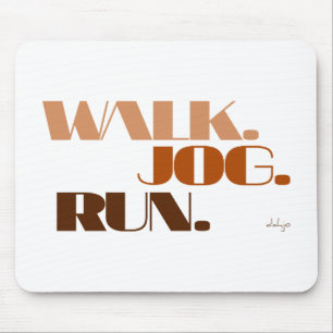Tapis De Souris EXÉCUTION Brown DE JOG WALK (police CHUNKY)