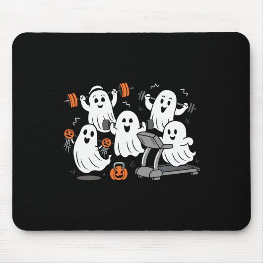 Tapis De Souris Exercice Ghost Gym Halloween Shirt Fitness Weig (Devant)