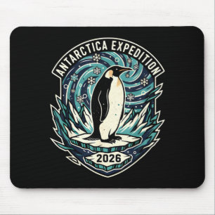 Tapis De Souris Expédition Antarctique 2026 Souvenir Rétro Manchot