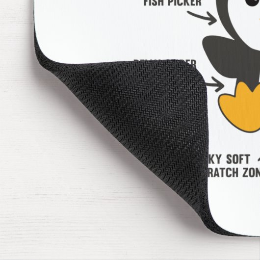 Tapis De Souris Explication Drôle D'Un Pingouin L'Anatomie (Coin)
