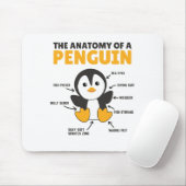 Tapis De Souris Explication Drôle D'Un Pingouin L'Anatomie (Avec souris)