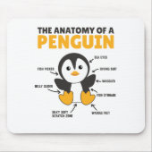 Tapis De Souris Explication Drôle D'Un Pingouin L'Anatomie (Devant)