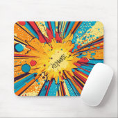 Tapis De Souris Explosion d'art pop de style comique (11) (Avec souris)