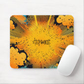 Tapis De Souris Explosion d'art pop de style comique (8) (Avec souris)